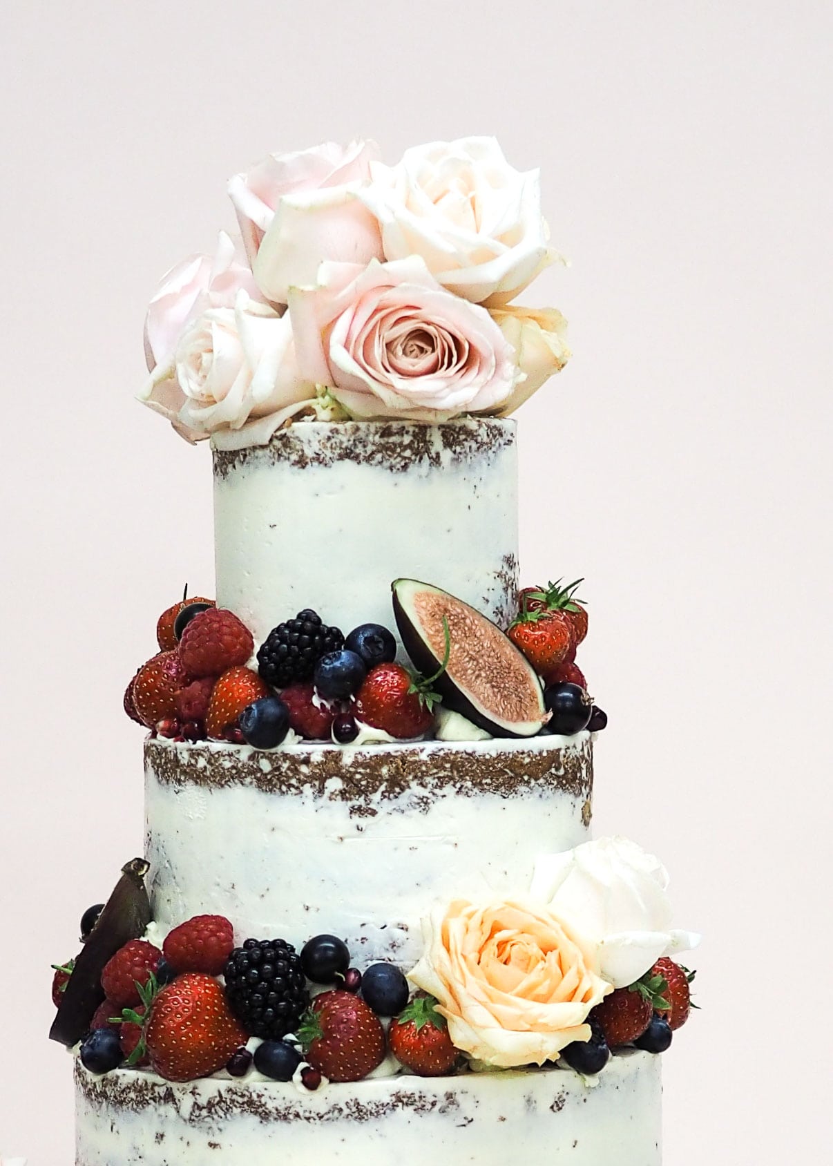 Semi Naked Fruits And Flowers Wedding Cake Rosalind