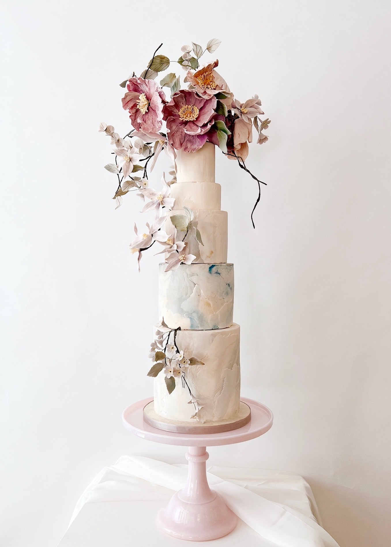 Clambering Clematis Wedding Cake