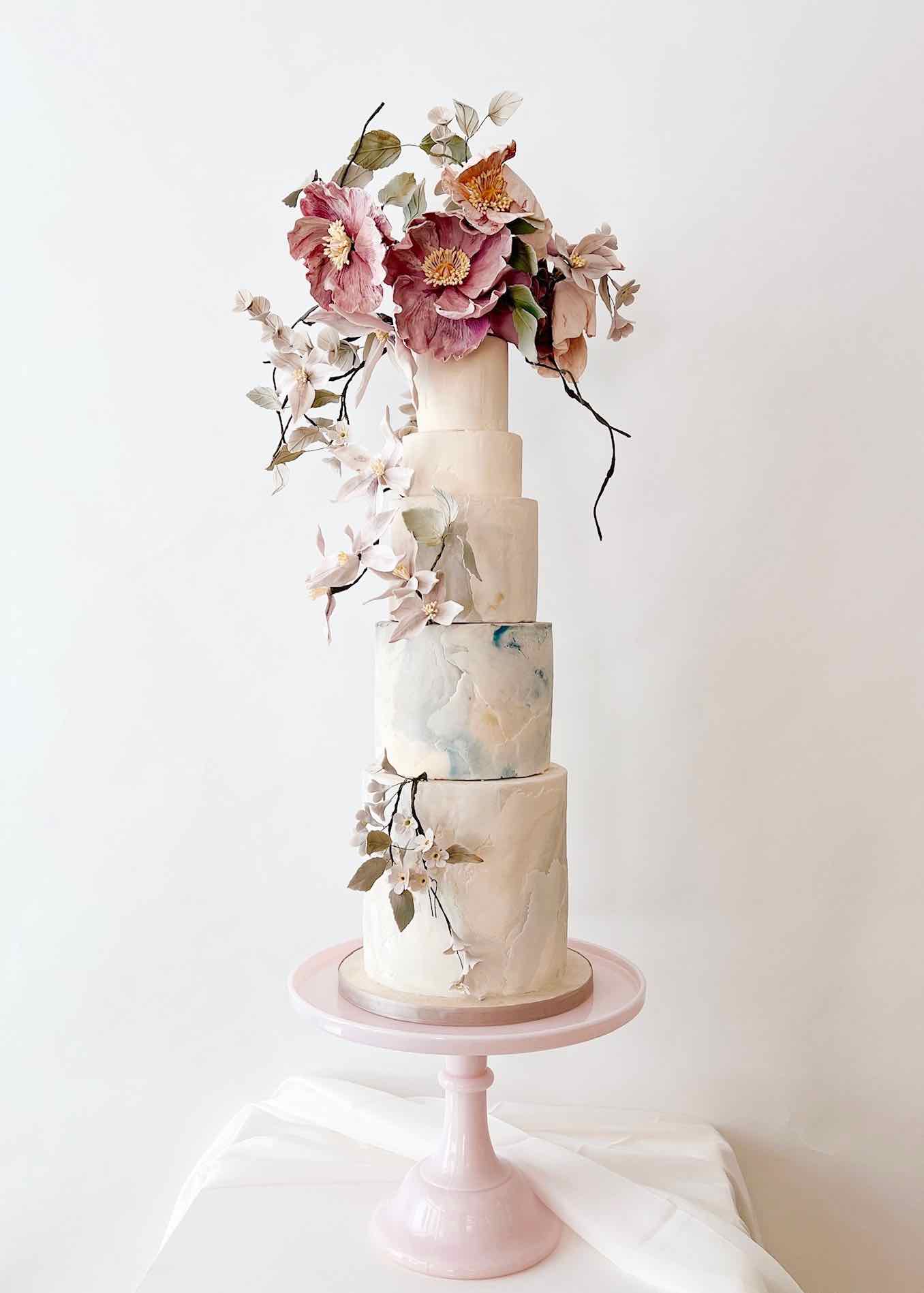clambering clematis wedding cake