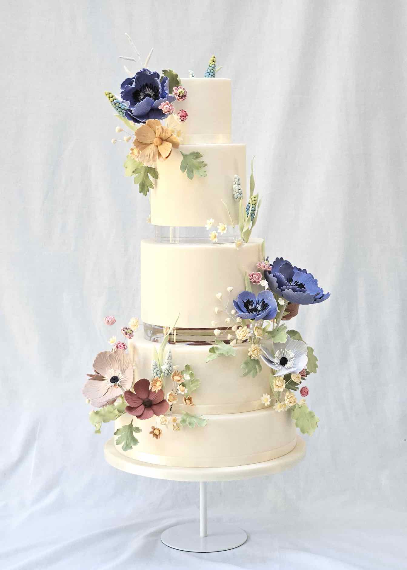 spring in bloom wedding cake